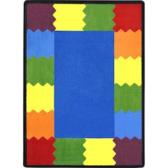 Kid Essentials Block Party 5'4" x 7'8" Area Rug in Color Multi
