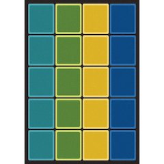 Kid Essentials Blocks Abound 5'4" x 7'8" Area Rug in Color Earthtone