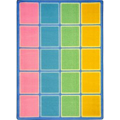 Kid Essentials Blocks Abound 5'4" x 7'8" Area Rug in Color Pastel