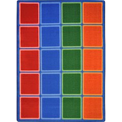Kid Essentials Blocks Abound 5'4" x 7'8" Area Rug in Color Primary