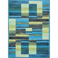 Kid Essentials Boomblox 3'10" x 5'4" Area Rug in Color Teal