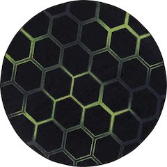 Kid Essentials Breakout 5'4" Round Area Rug in Color Emerald