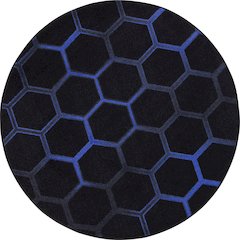 Kid Essentials Breakout 5'4" Round Area Rug in Color Sapphire