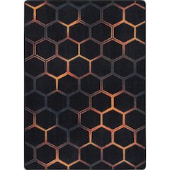 Kid Essentials Breakout 3'10" x 5'4" Area Rug in Color Tangerine