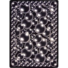 Kaleidoscope Bubbles 3'10" x 5'4" Area Rug in Color Silver