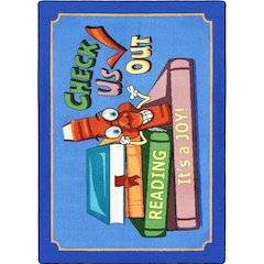 Kid Essentials Check Us Out 3'10" x 5'4" Area Rug in Color Multi