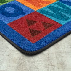 Kid Essentials Colorful Learning 5'4" x 7'8" Area Rug in Color Multi