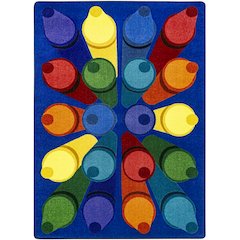Kid Essentials Colorific 5'4" x 7'8" Area Rug in Color Multi
