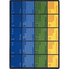 Kid Essentials Count with Me 5'4" x 7'8" Area Rug in Color Multi