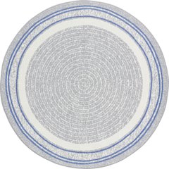 Cozy Corner 7'7" Round Area Rug in Color Light Blue