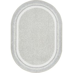 Cozy Corner 3'10" x 5'4" Oval Area Rug in Color Linen