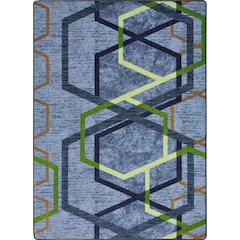 First Take Double Helix 3'10" x 5'4" Area Rug in Color Emerald