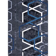 First Take Double Helix 3'10" x 5'4" Area Rug in Color Sapphire