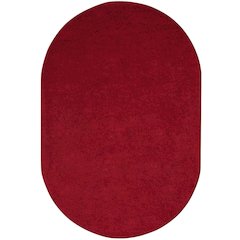 Kid Essentials Endurance 6' x 9' Oval Area Rug in Color Burgundy