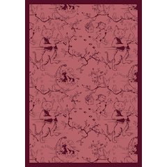 Kaleidoscope Fancy Fiddler 3'10" x 5'4" Area Rug in Color Rose