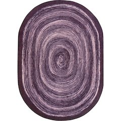 Kid Essentials Feeling Fun 5'4" x 7'8" Oval Area Rug in Color Purple