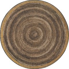 Kid Essentials Feeling Natural 7'7" Round Area Rug in Color Walnut