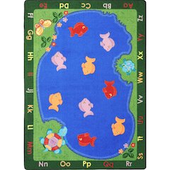 Kid Essentials Fishin' Fun 3'10" x 5'4" Area Rug in Color Multi
