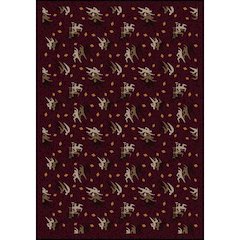 Games People Play Fitness Zone 3'10" x 5'4" Area Rug in Color Burgundy