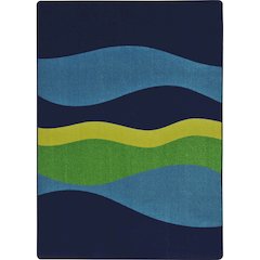 Kid Essentials Flow 5'4" x 7'8" Area Rug in Color Navy