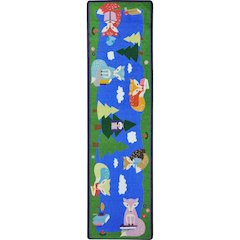 Kid Essentials Foxy Readers 2'1" x 7'8" Runner Area Rug in Color Multi