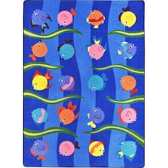 Kid Essentials Friendly Fish 5'4" x 7'8" Area Rug in Color Multi