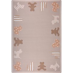 Kid Essentials Frisky Friends 3'10" x 5'4" Area Rug in Color Beige