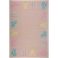 Kid Essentials Frisky Friends 3'10" x 5'4" Area Rug in Color Multi