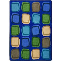 Kid Essentials Harmony Blocks 5'4" x 7'8" Area Rug in Color Multi