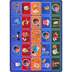 Kid Essentials Healthy Choices 5'4" x 7'8" Area Rug in Color Multi