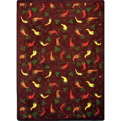 Kaleidoscope Jalapeno Fiesta 5'4" x 7'8" Area Rug in Color Garnet