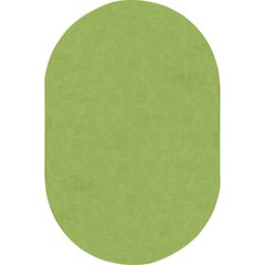 Kid Essentials Just Kidding 6' x 9' Oval Area Rug in Color Lime Green