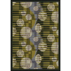 Games People Play Keeping Score 3'10" x 5'4" Area Rug in Color Green