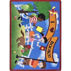 Kid Essentials Library Day 5'4" x 7'8" Area Rug in Color Multi