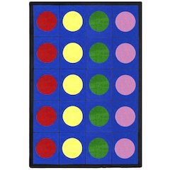 Kid Essentials Lots of Dots 5'4" x 7'8" Area Rug in Color Multi