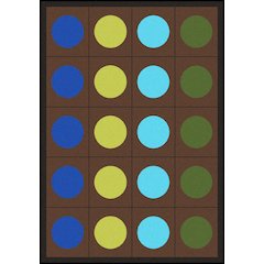 Kid Essentials Lots of Dots 5'4" x 7'8" Area Rug in Color Earthtone