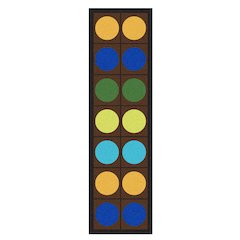 Kid Essentials Lots of Dots 2'1" x 7'8" Runner Area Rug in Color Earthtone