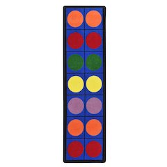 Kid Essentials Lots of Dots 2'1" x 7'8" Runner Area Rug in Color Multi