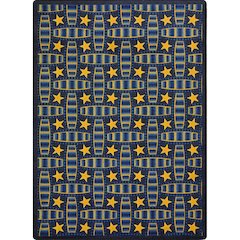 Any Day Matinee Marquee Star 3'10" x 5'4" Area Rug in Color Blue