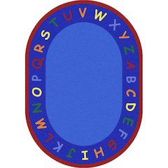 Kid Essentials New Beginnings 5'4" x 7'8" Oval Area Rug in Color Multi