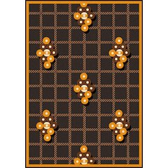 Games People Play Nine Ball 3'10" x 5'4" Area Rug in Color Brown