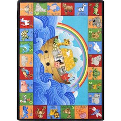 Kid Essentials Noah's Alphabet Animals 3'10" x 5'4" Area Rug in Color Multi