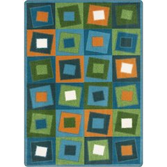 Kid Essentials Off Balance 5'4" x 7'8" Area Rug in Color Citrus