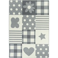 Claremont Kids Patchwork Girl 3'10" x 5'4" Area Rug in Color Cloudy