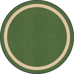 Kid Essentials Portrait 7'7" Round Area Rug in Color Greenfield