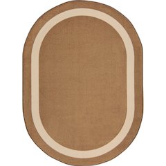 Kid Essentials Portrait 5'4" x 7'8" Oval Area Rug in Color Mocha