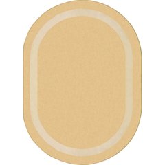 Kid Essentials Portrait 5'4" x 7'8" Oval Area Rug in Color Sandstone