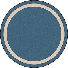 Kid Essentials Portrait 7'7" Round Area Rug in Color Seaside