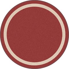 Kid Essentials Portrait 7'7" Round Area Rug in Color Wine