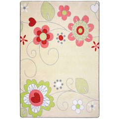 Kid Essentials Pretty Posies 3'10" x 5'4" Area Rug in Color Multi